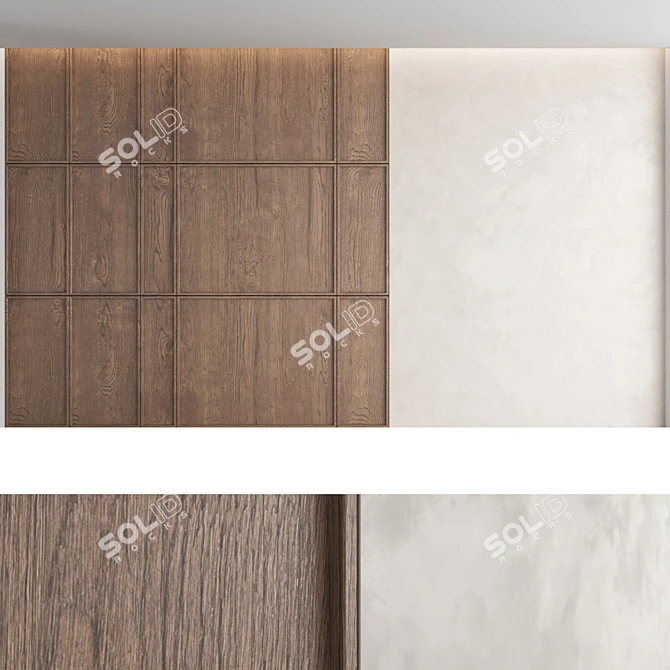 Decorative Panel Set: Versatile Designs and High-Quality Materials 3D model image 2