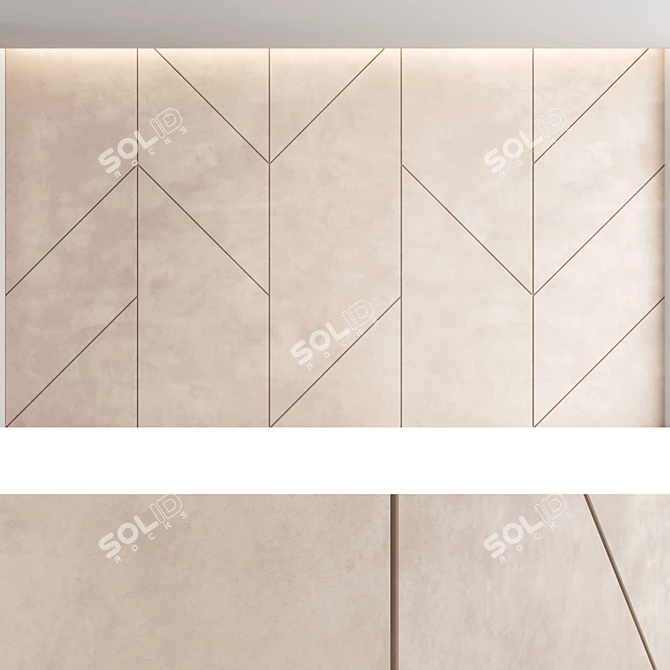 Contemporary Decorative Wall Panel Set 3D model image 2