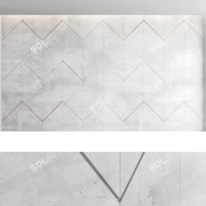 Contemporary Decorative Wall Panel Set 3D model image 3