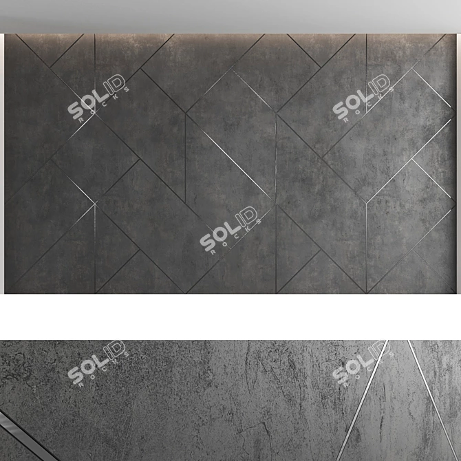 Contemporary Decorative Wall Panel Set 3D model image 4