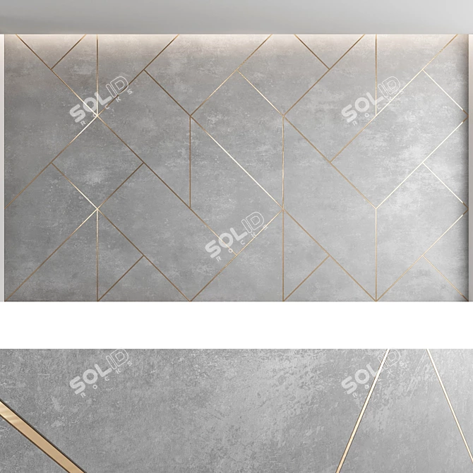 Contemporary Decorative Wall Panel Set 3D model image 5