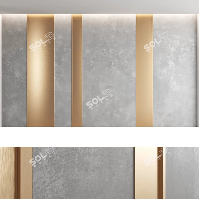 Decorative Concrete Wall Panel Set 49 3D model image 2