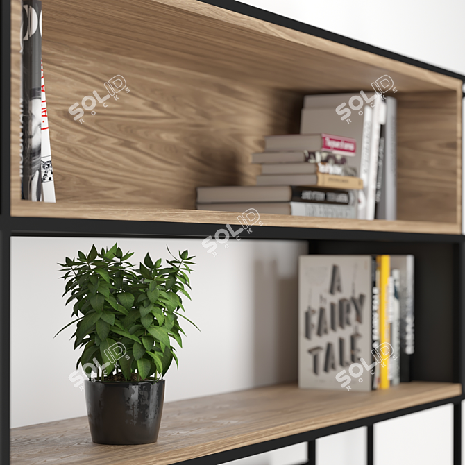 Modular TV Wall Unit 3D model image 2