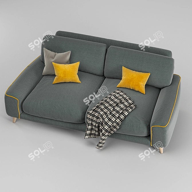 Cozy Strudel Sofa: 200x104x85 cm 3D model image 6