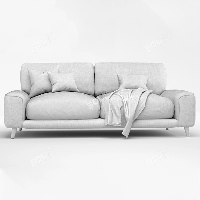 Cozy Strudel Sofa: 200x104x85 cm 3D model image 7