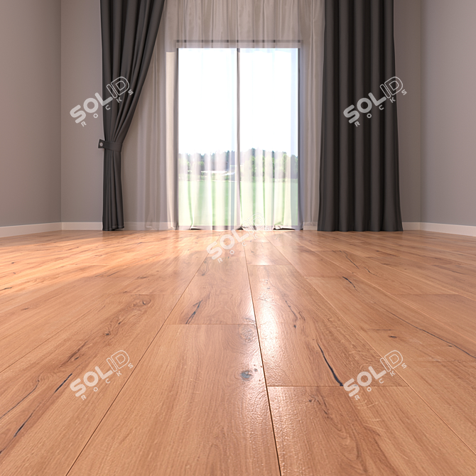 Luxury Oak Parquet: Yurtbay Massive Mood 3D model image 2