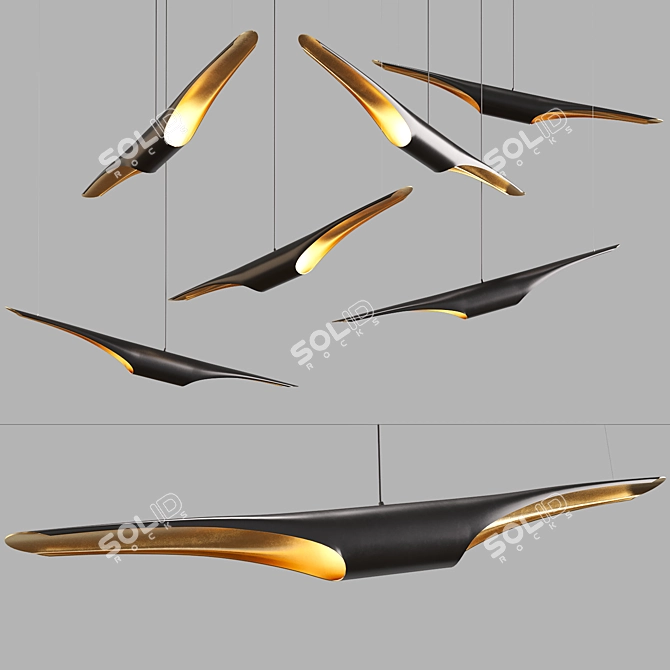 Minimalist Scandinavian Pendant Lights 3D model image 1