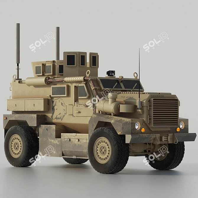  Cougar 4x4 Military Vehicle: Rugged & Reliable 3D model image 1
