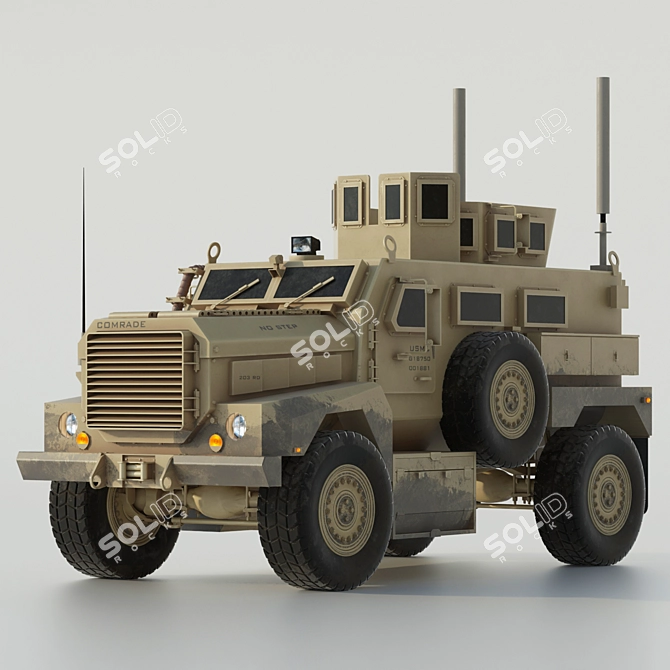  Cougar 4x4 Military Vehicle: Rugged & Reliable 3D model image 2