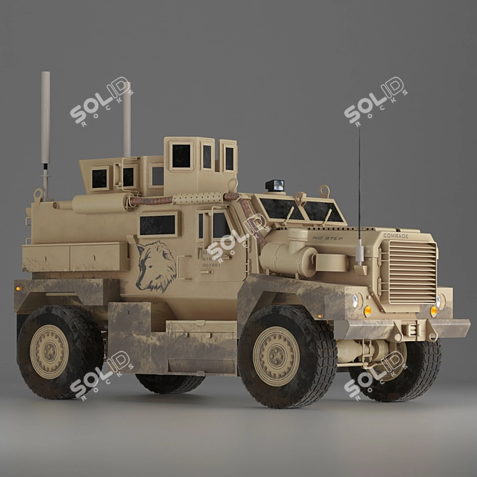  Cougar 4x4 Military Vehicle: Rugged & Reliable 3D model image 7