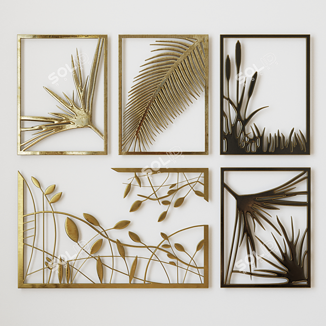 Corona Metal Wall Panel: Plants 3D model image 1