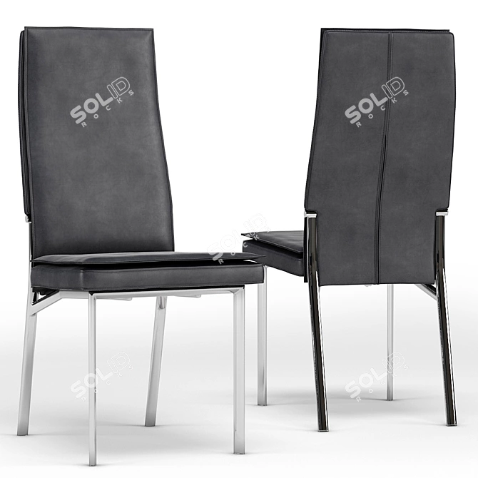 Elegant Emilia Dining Chair 3D model image 1