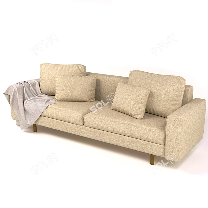 Sleek Modern Sofa  3DSMax + Marvelous - Poly 560k 3D model image 5