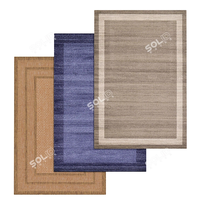 Premium Quality Carpet Set 3D model image 1