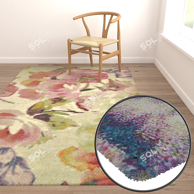 Luxury Set of Carpets 3D model image 5