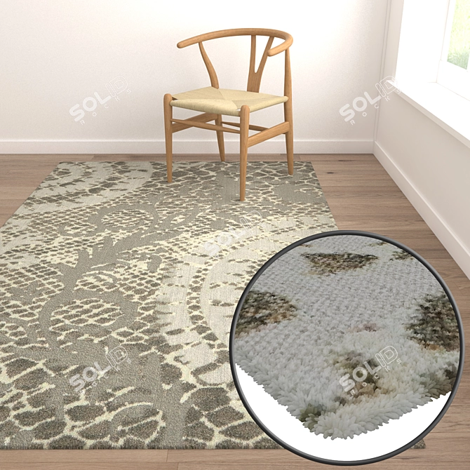 Luxury Carpets Set | High-Quality Textures 3D model image 5