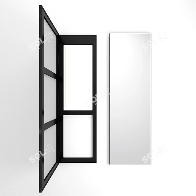 Reflective Solution: Door Mirror for Switchboard 3D model image 1