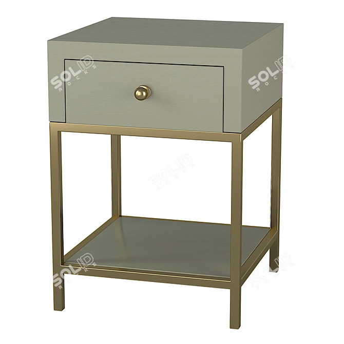 Elegant Bedside Table: Hudkoff Luxury 3D model image 1