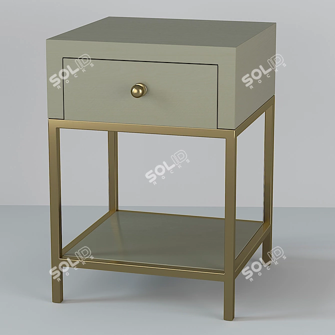 Elegant Bedside Table: Hudkoff Luxury 3D model image 2