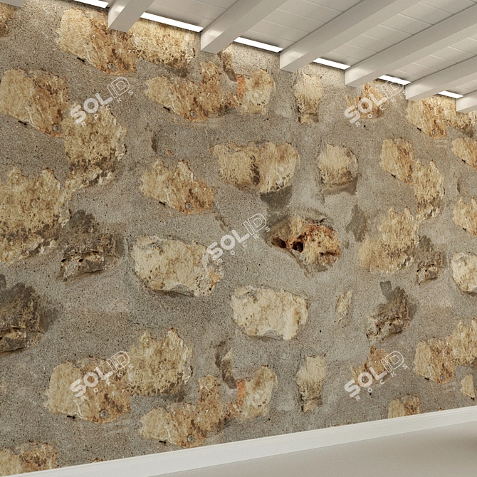 Title: High-Resolution Stone Wall Texture 3D model image 3