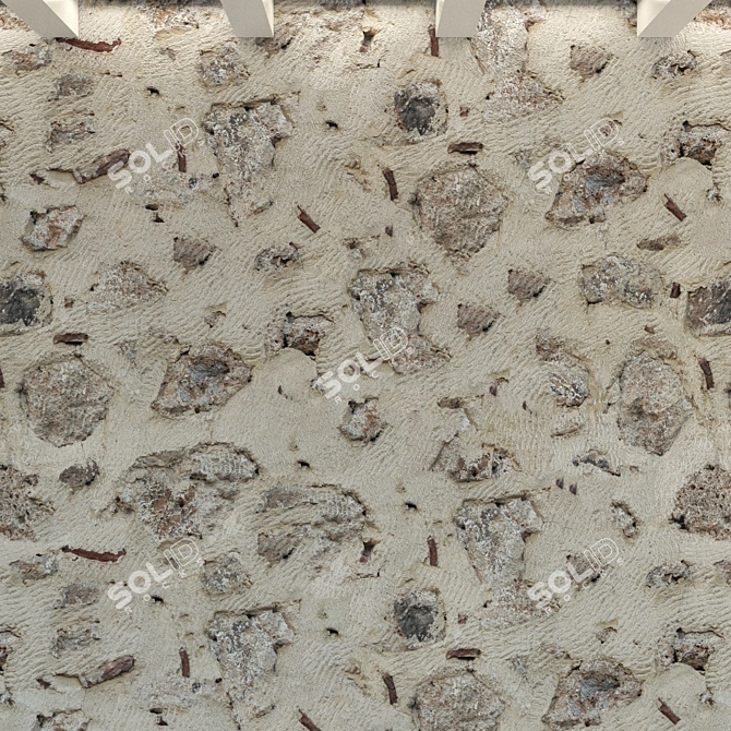 High-Resolution Stone Wall Texture 3D model image 2