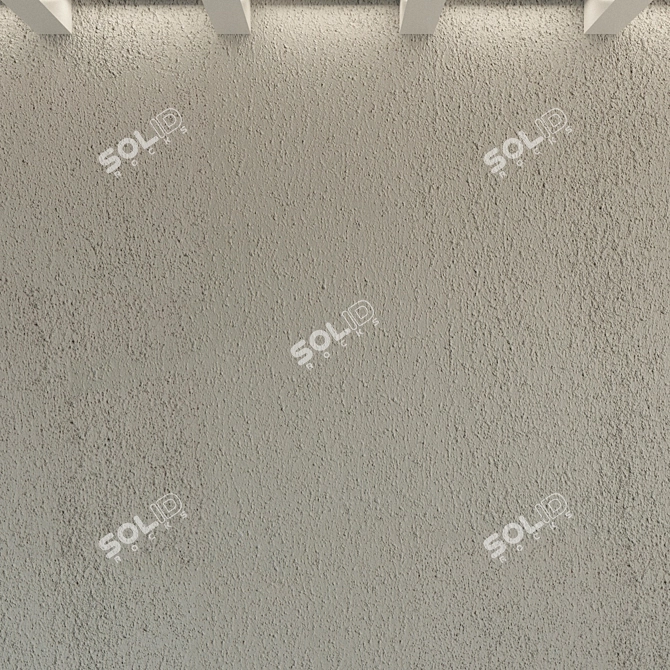 Vintage Textured Concrete Wall 3D model image 2