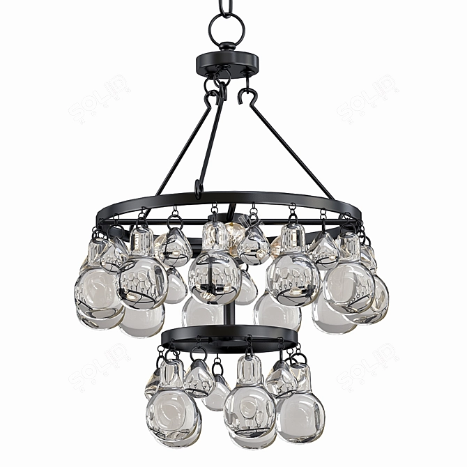 Elegant Venumblack Chandelier 3D model image 1