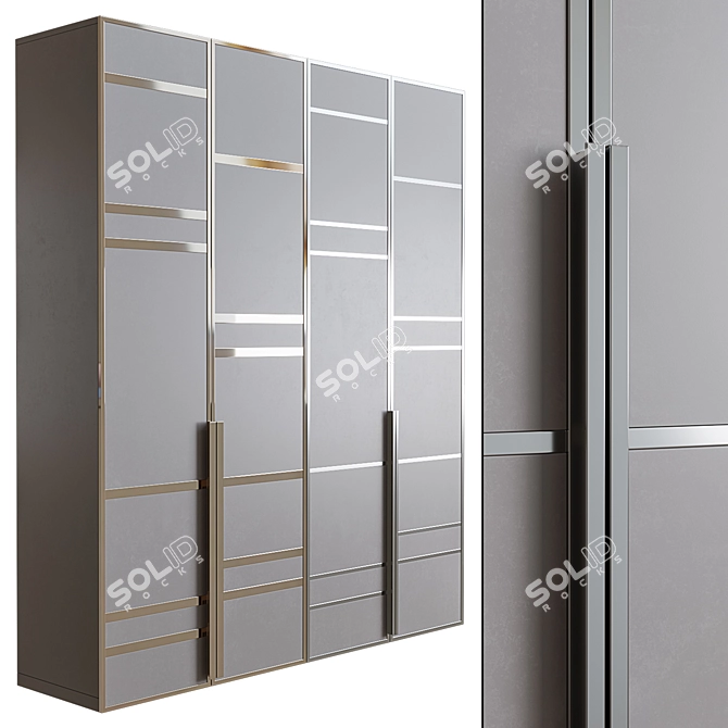 Stylish Muzafarov Collection Wardrobe 3D model image 1