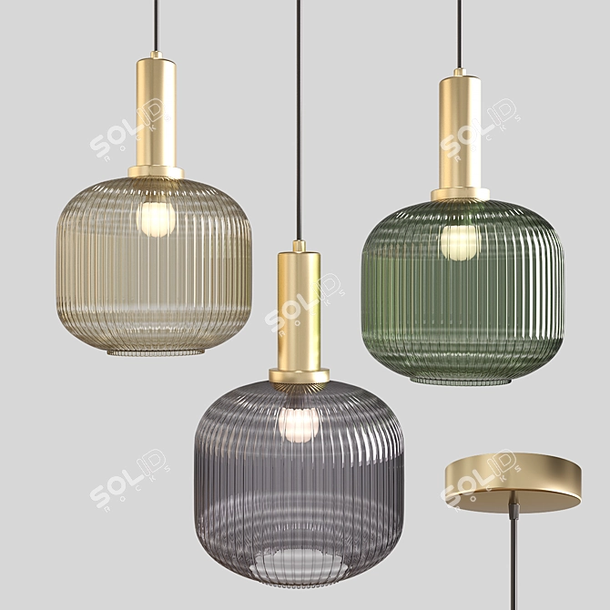 Minimalist Scandinavian Pendant Lights 3D model image 1