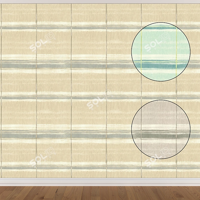 Seamless Wallpaper Set - 3 Colors 3D model image 1