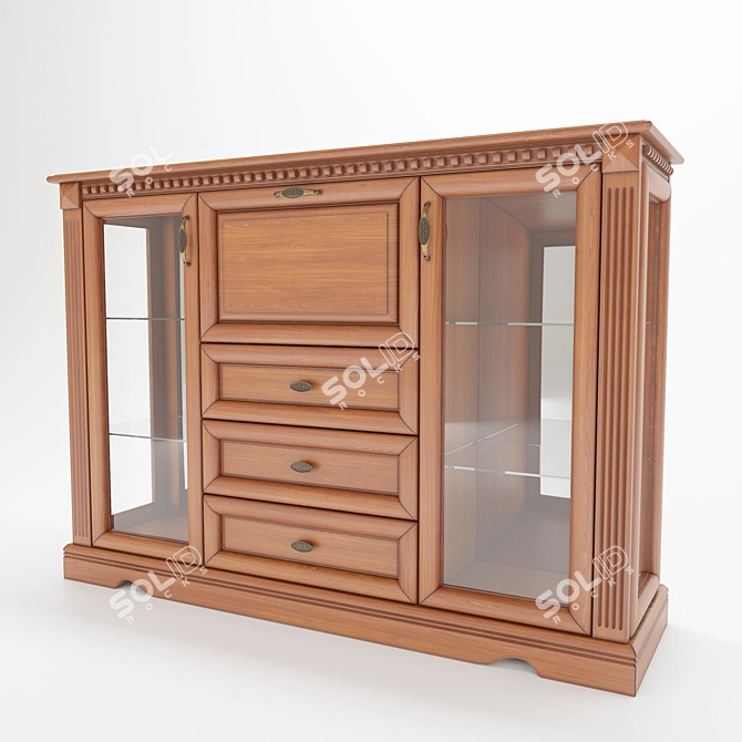 Elegant Chest of Drawers 3D model image 1