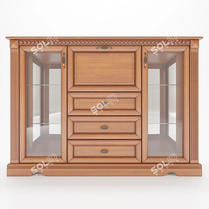 Elegant Chest of Drawers 3D model image 2