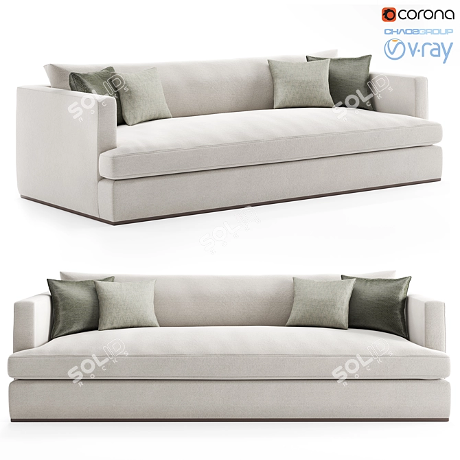 Elegant Chelsea Sofa by Dmitriy & Co. 3D model image 1
