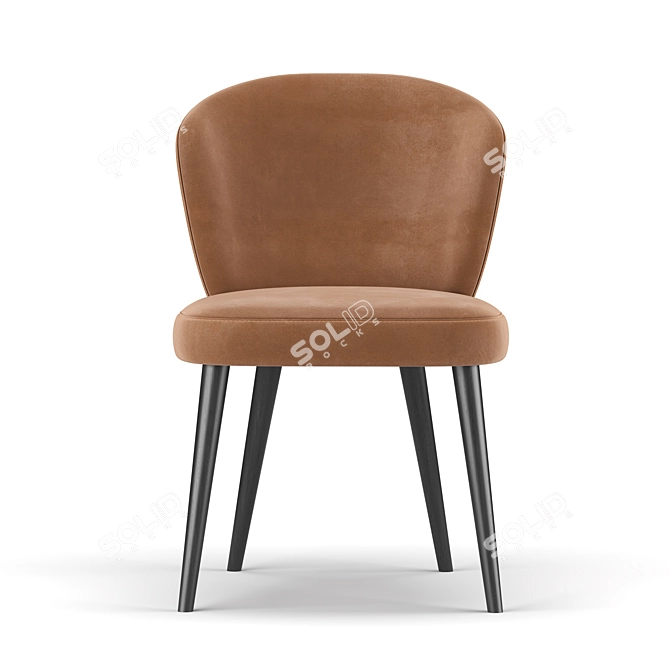 Elegant Aston Dining Chair 3D model image 3