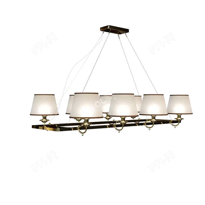 Elegant Metal Chandelier- Madison Tosconova 3D model image 1