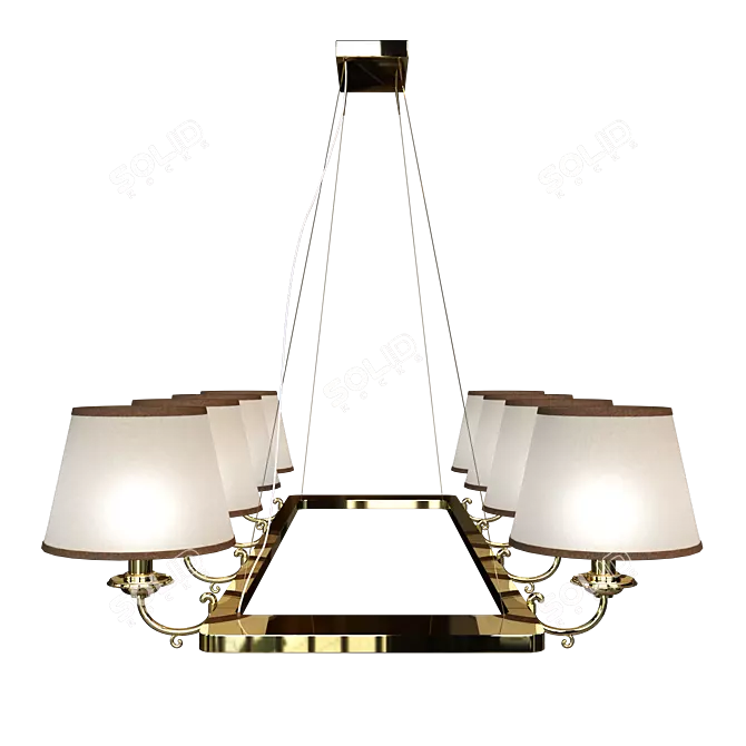 Elegant Metal Chandelier- Madison Tosconova 3D model image 3