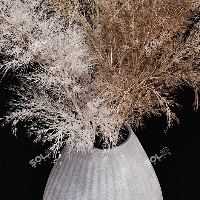 Minimalist Pampas Decoration Set 3D model image 2