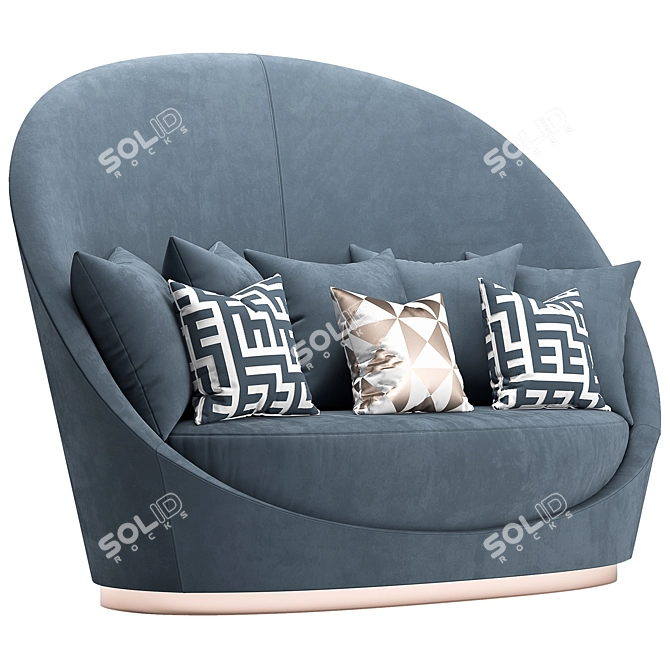 Elegant Petalo Sofa: Perfect Comfort for Your Pets 3D model image 2