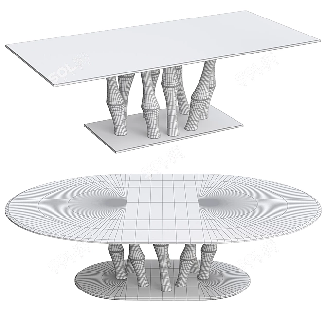 Natural Bamboo Reflex 40 3D model image 2