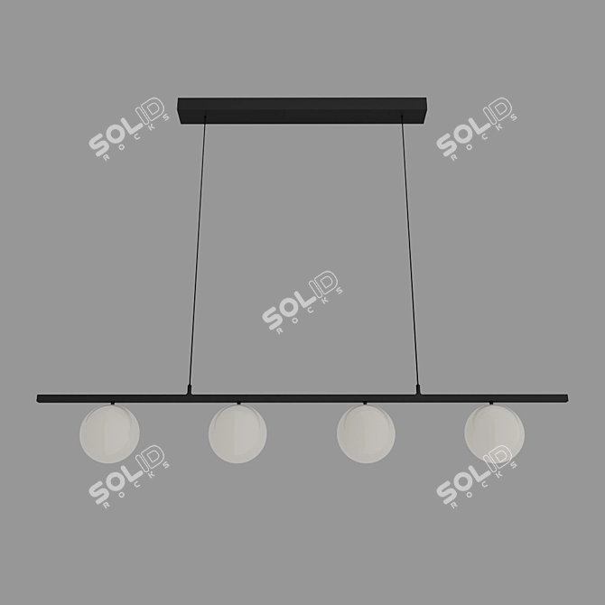 Warm Glow Pendant Light - MJ Globe Hang 3D model image 1