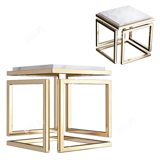 Modern Minimalist Cubus Coffee Table 3D model image 1