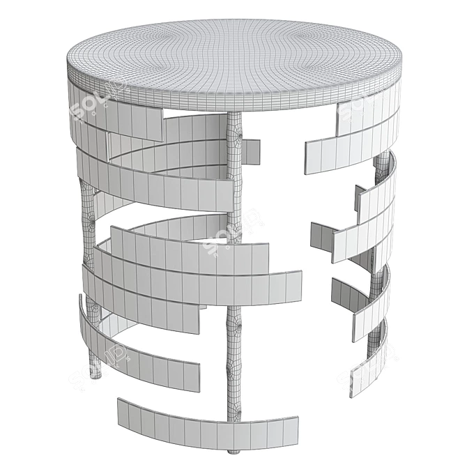Modern Korean Side Table 3D model image 2
