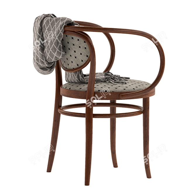 Sleek and Stylish Thonet Dining Chair 3D model image 2