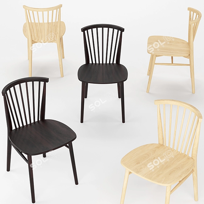 Remnick Chair: Vintage-Inspired Elegance 3D model image 4