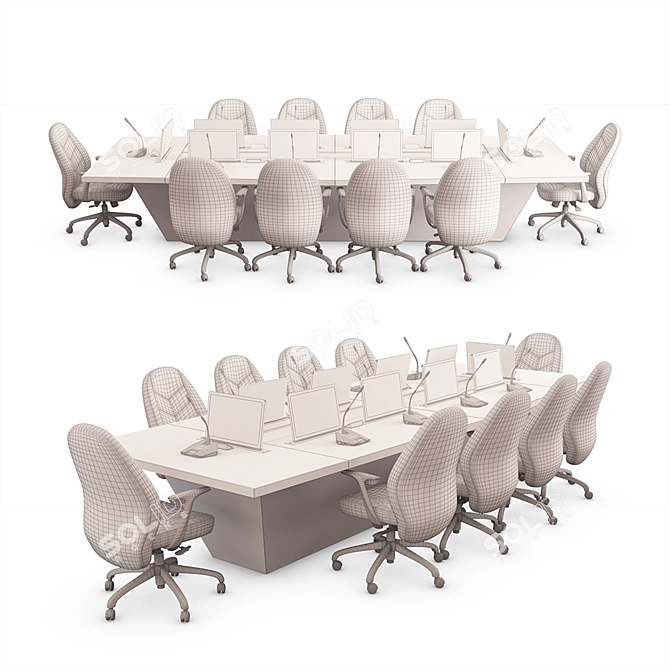 Modern Conference Set with Real 3D Design 3D model image 5