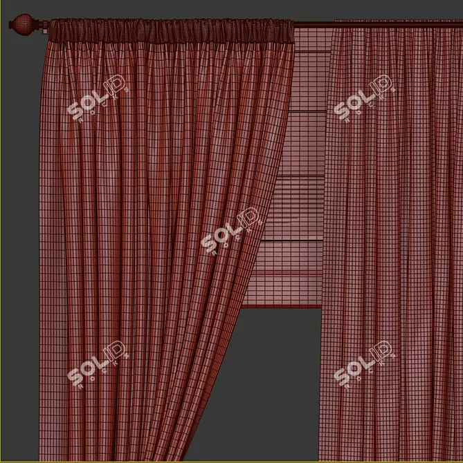 Revamped, Retopologized Curtain 740 3D model image 3