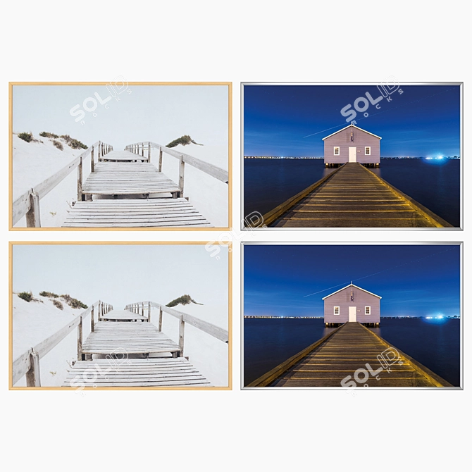 Elegant Wall Art Set with Multiple Frames 3D model image 3