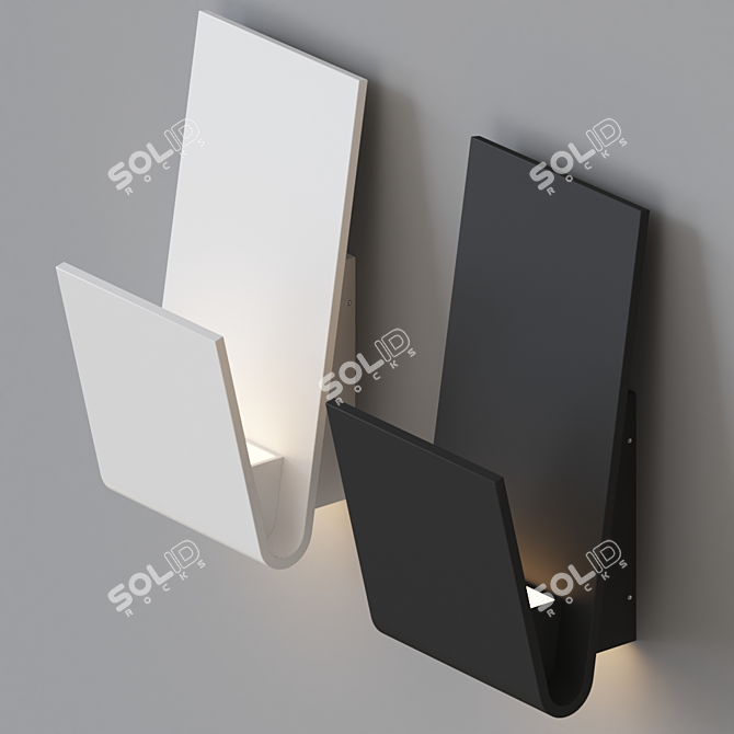 Modern LED Outdoor Wall Sconce 3D model image 2