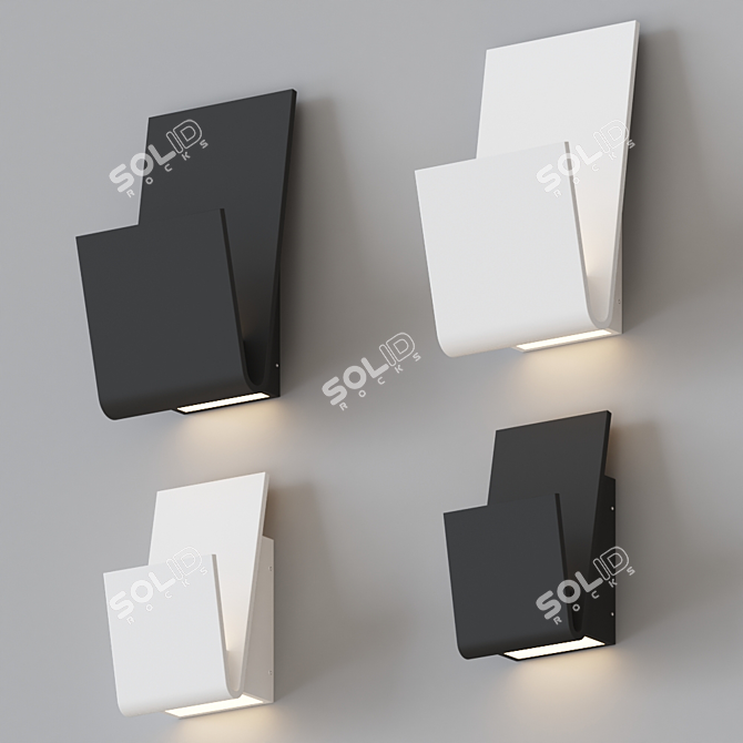 Modern LED Outdoor Wall Sconce 3D model image 3