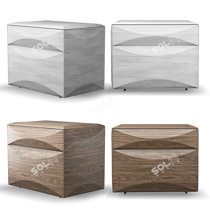 Elegant Bedside Table by Gruppo Tomasella 3D model image 1